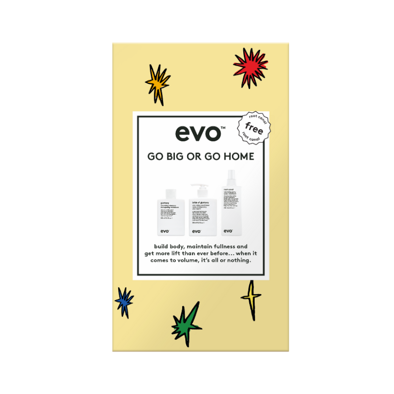 evo go big or go home: gluttony šampūnas + kondicionierius + root canal