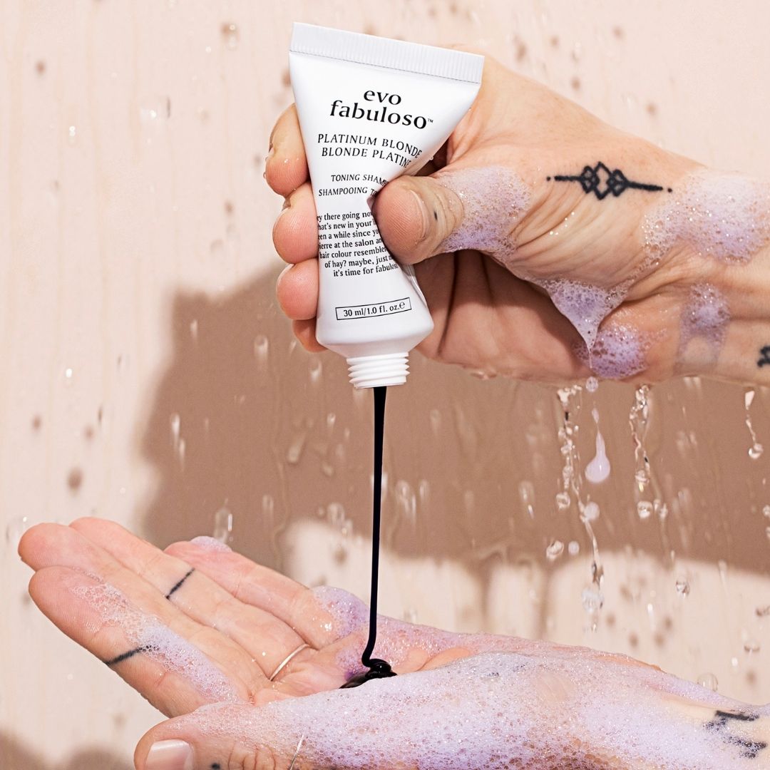 evo fabuloso platinum blonde mini tonuojantis šampūnas