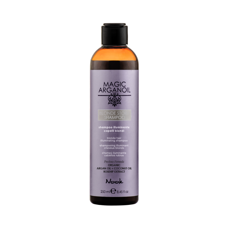 Nook Magic Arganoil BLONDE STORY šampūnas šviesiems plaukams