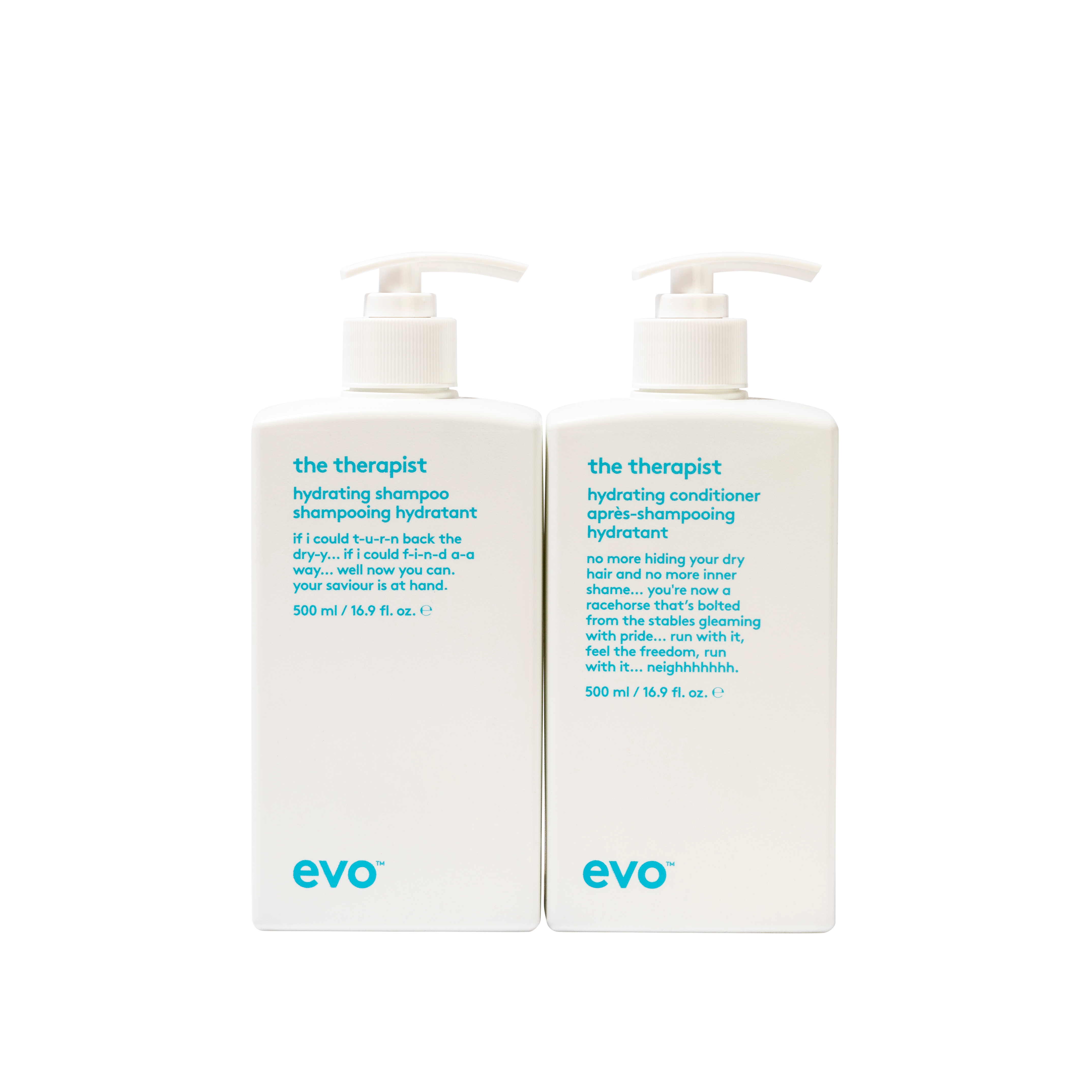 evo buddies hydrate: the therapist šampūnas + kondicionierius