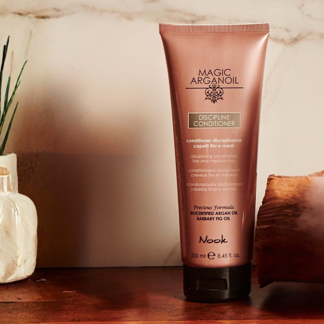 Nook Magic Arganoil DISCIPLINE kondicionierius besišiaušiantiems plaukams