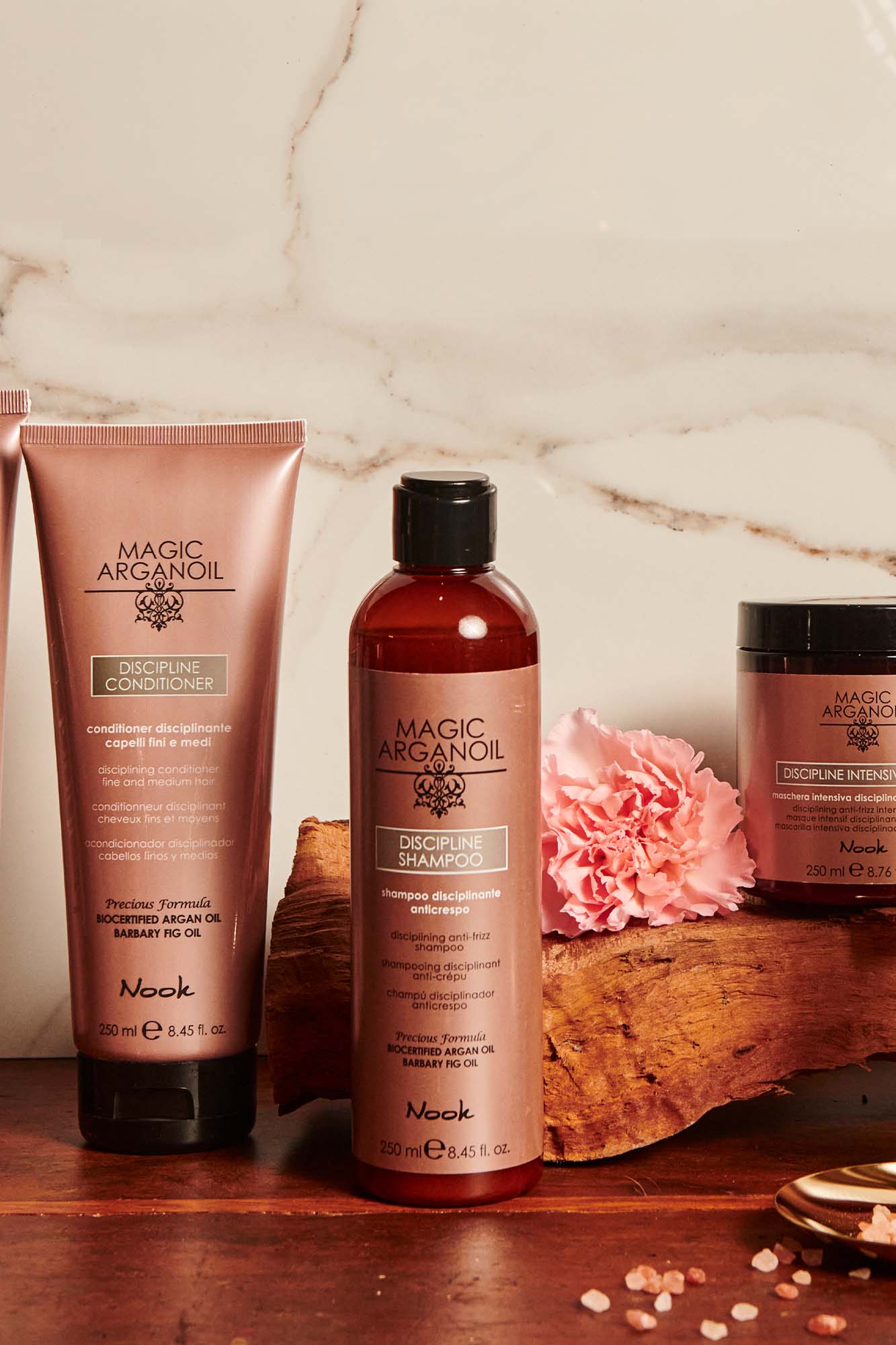Nook Magic Arganoil DISCIPLINE šampūnas besišiaušiantiems plaukams