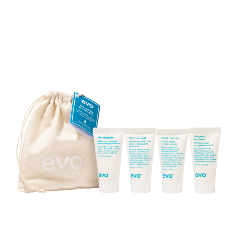 the hydrate introduction: mini the therapist šampūnas + kondicionierius + kaukė + head mistress kremas