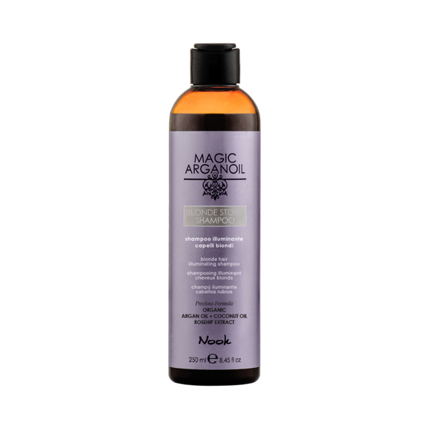 Nook Magic Arganoil BLONDE STORY šampūnas šviesiems plaukams