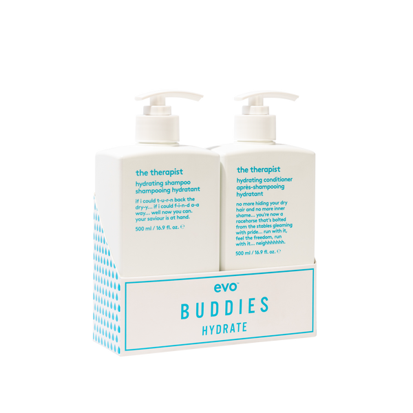 evo buddies hydrate: the therapist šampūnas + kondicionierius