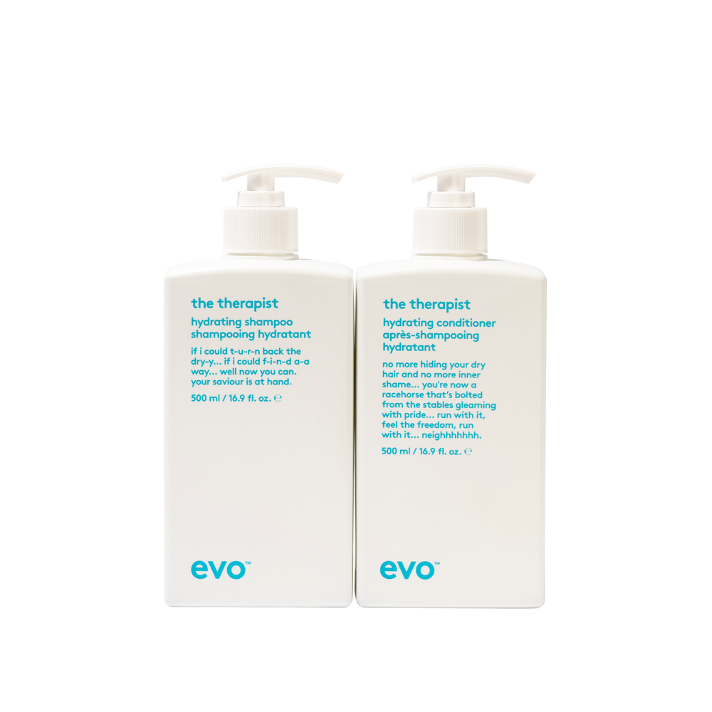 evo buddies hydrate: the therapist šampūnas + kondicionierius