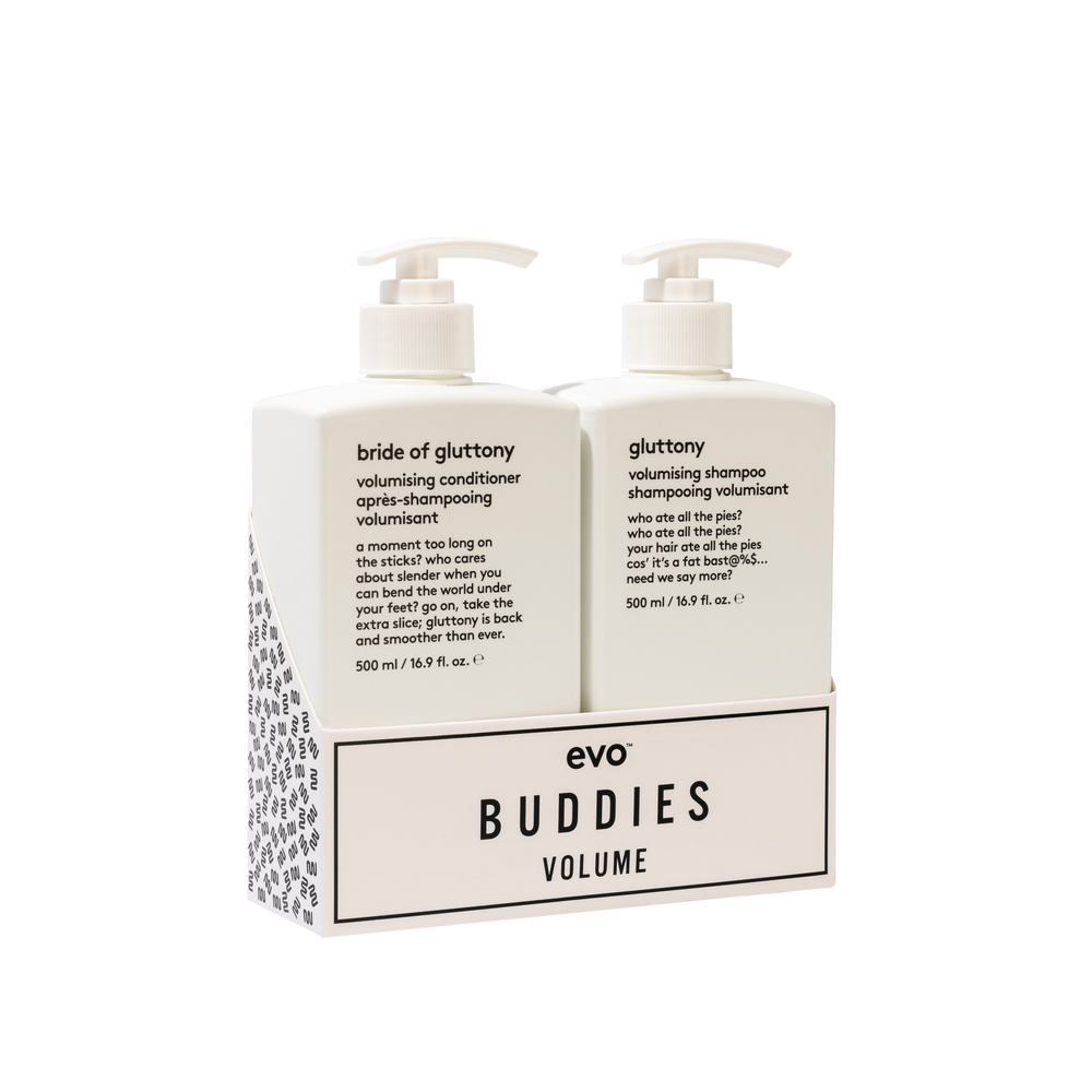 evo buddies volume: gluttony šampūnas + kondicionierius