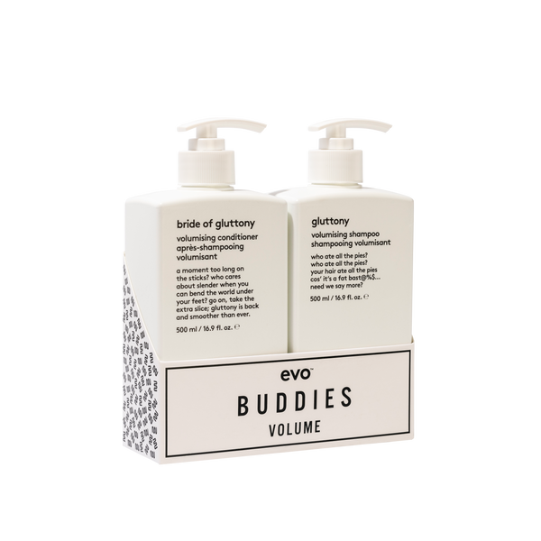 evo buddies volume: gluttony šampūnas + kondicionierius