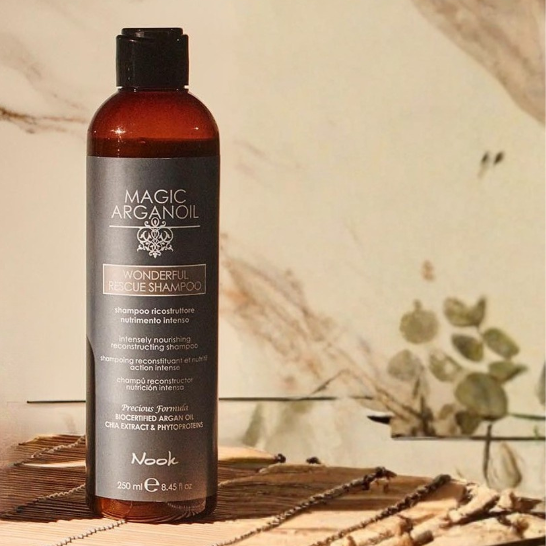 Nook Magic Arganoil WONDERFUL šampūnas pažeistiems plaukams